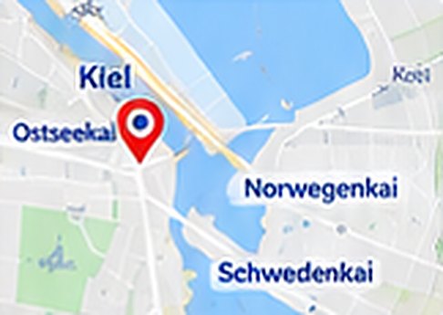 Karte der Kieler Kreuzfahrtterminals