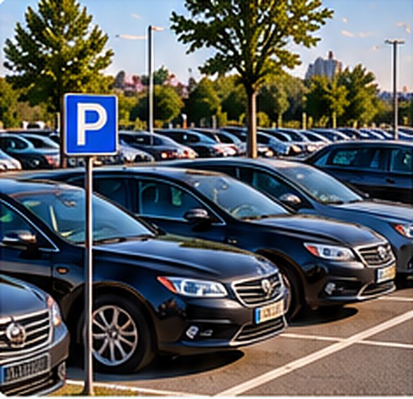 Parkplatz mit P-Schild