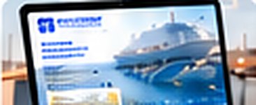Kreuzfahrtportal auf einem Laptop