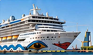 Kreuzfahrtschiff im Hafen Kiel