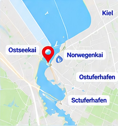 Karte: AIDA Terminals in Kiel