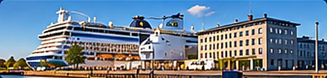 Kreuzfahrtschiff am Ostuferhafen Kiel