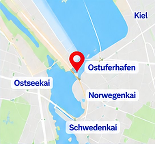 Karte: Kreuzfahrtterminals in Kiel