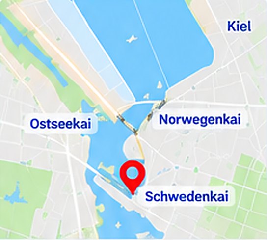 Karte: Kreuzfahrtterminals in Kiel